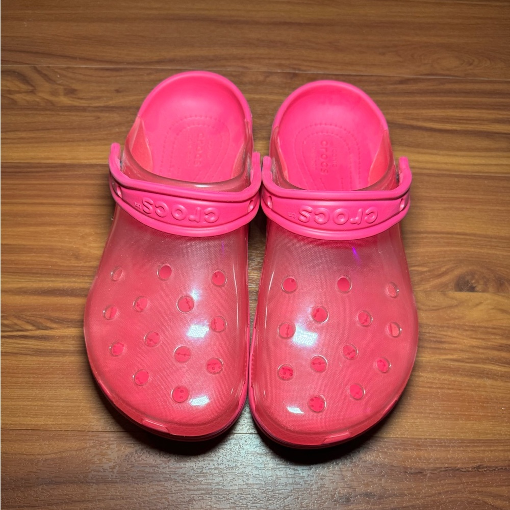Translucent Pink Crocs - Adult W8/M6